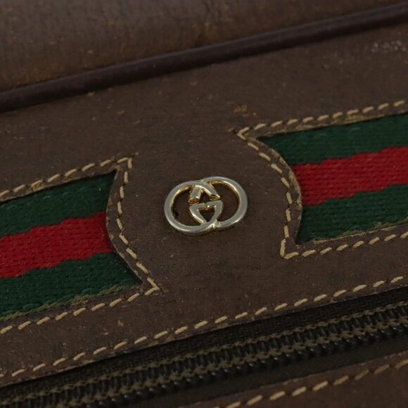 Authentic GUCCI GG Supreme Web Sherry Line Bag PVC Beige Gold 001 113 6472 - Picture 6 of 16